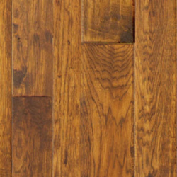 Caramel Handscraped Multi-Width Hickory Flooring Image of Caramel Handscraped Multi-Width Hickory Flooring